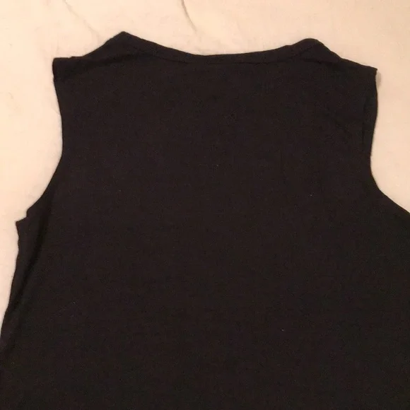 SLEEVELESS (people’s project) L A 14/16 teens shirt. SAYS  LOCALS ONLY on black - Picture 4 of 6